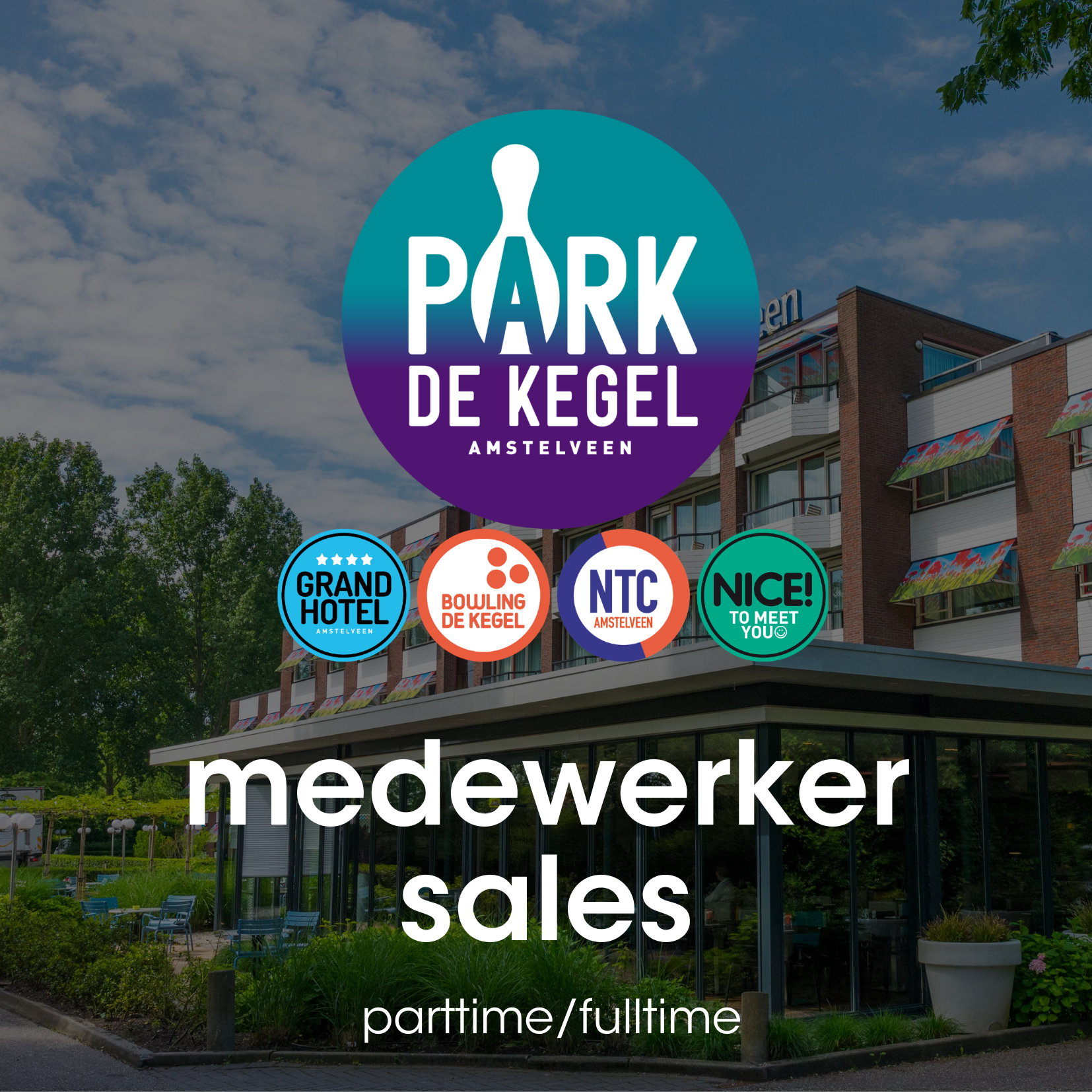 Vacature Salesmedewerker - Park de Kegel - Amstelveen